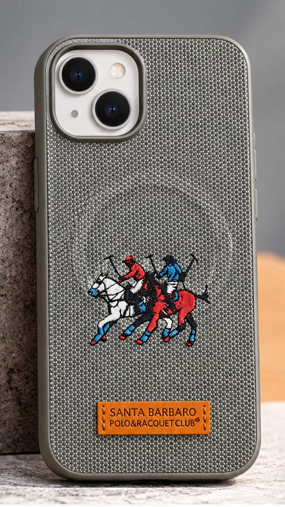 iPhone 15  Luxury Polo Horse Leather Case