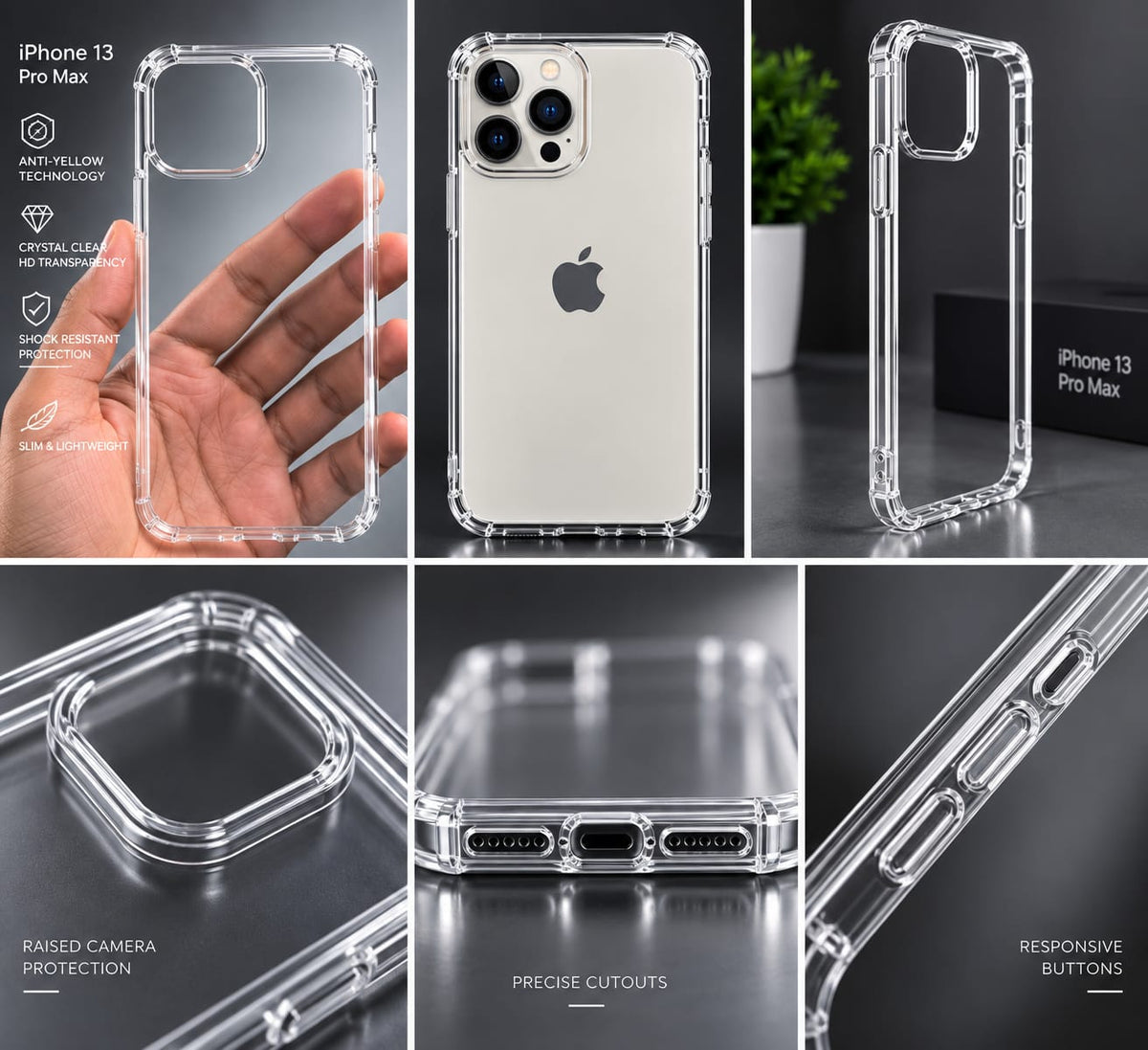 iPhone 13 Pro Max Anti Yellow Smart Case
