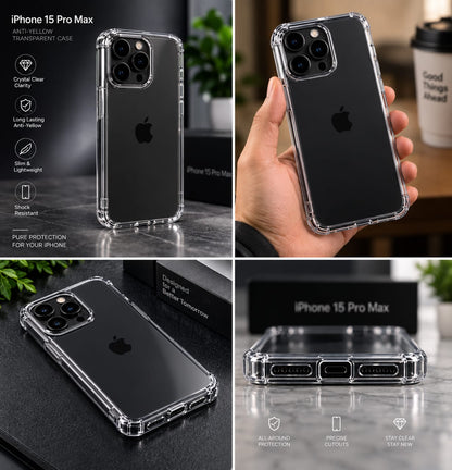 iPhone 15 Pro / 15 Pro Max Anti Yellow Smart Case