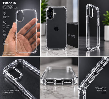 iPhone 16 / 16Pro / 16Pro Max Anti Yellow Smart Case