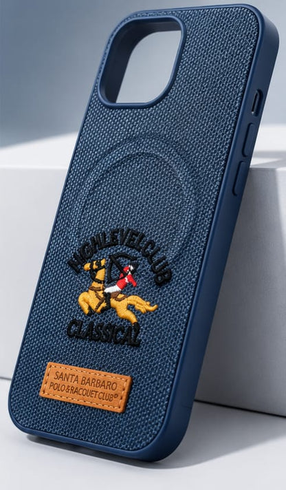 iPhone 15  Luxury Polo Horse Leather Case