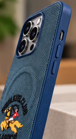 iPhone 15 Pro Luxury Polo Horse Leather Case