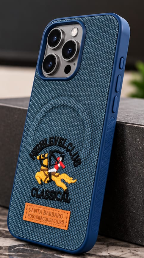iPhone 15 Pro Luxury Polo Horse Leather Case