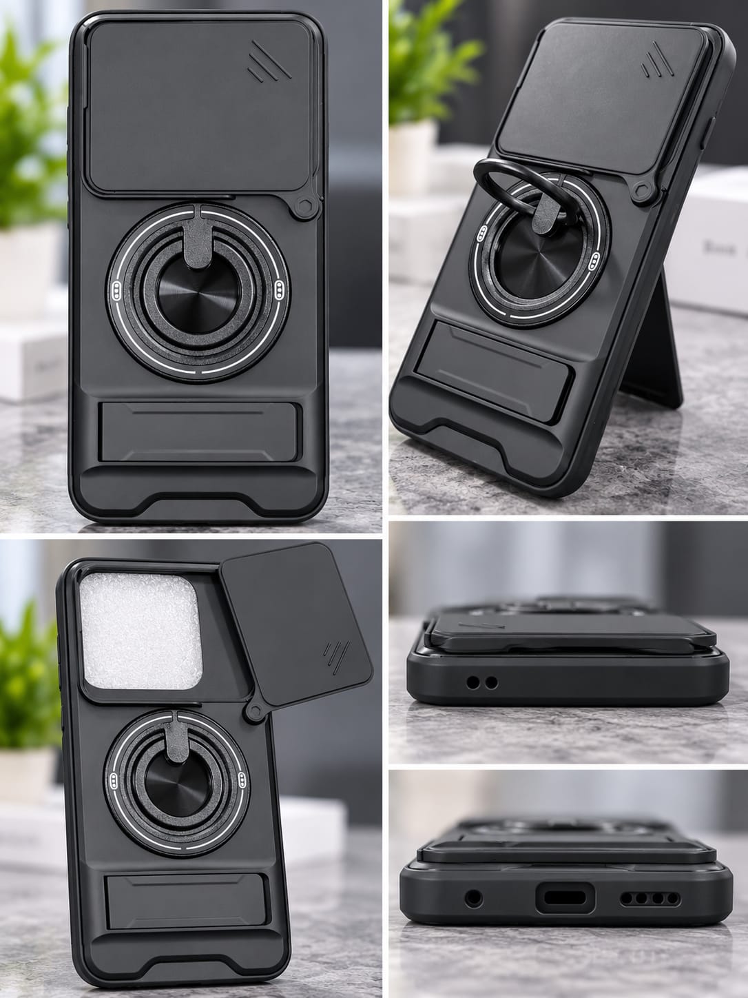 Motorola Edge70 Pro 360° Rotating Magnetic Ring Stand Phone Case