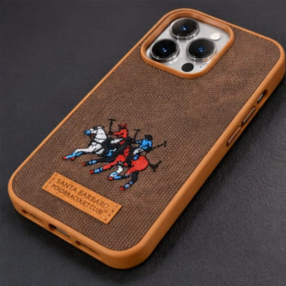 iPhone 15 Pro Luxury Polo Horse Leather Case