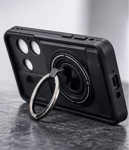 Vivo T4X 360° Rotating Magnetic Ring Stand Phone Case