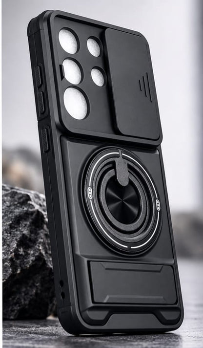 Vivo T4X 360° Rotating Magnetic Ring Stand Phone Case