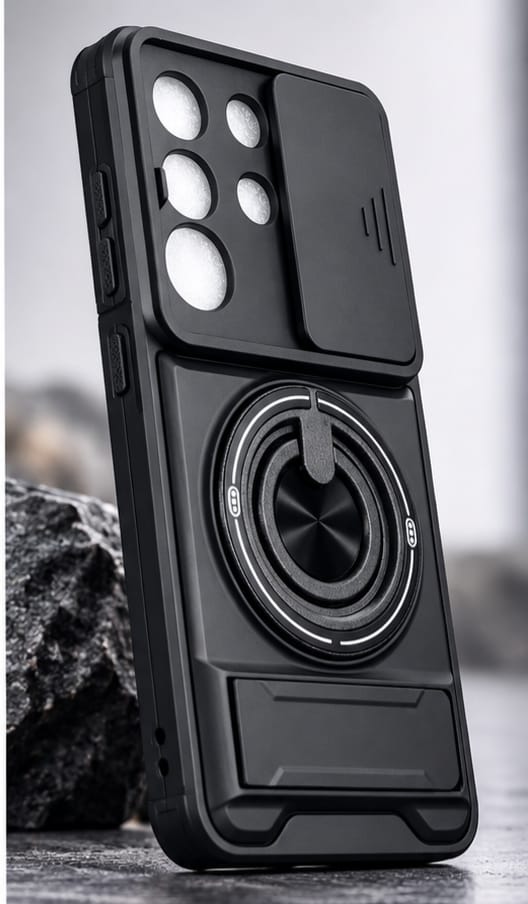 Vivo T4X 360° Rotating Magnetic Ring Stand Phone Case