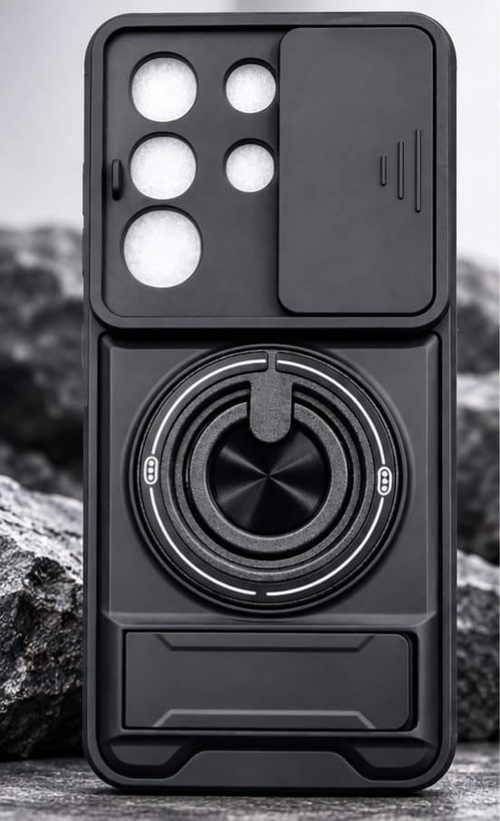 Vivo T4X 360° Rotating Magnetic Ring Stand Phone Case
