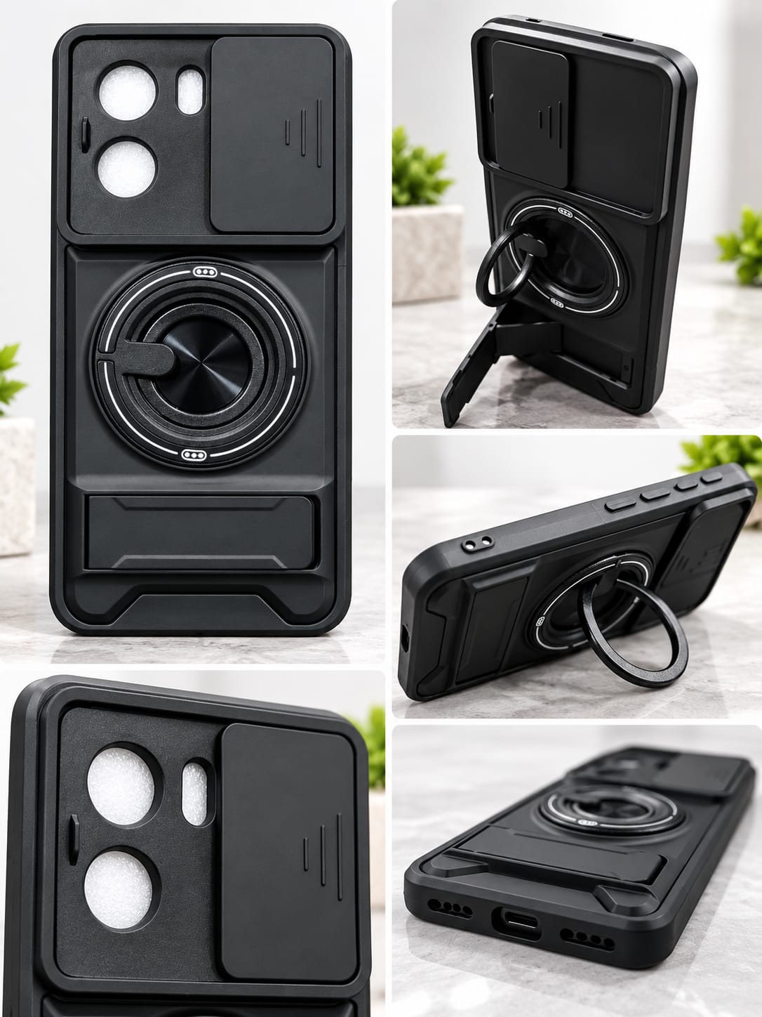 Vivo T5Pro 360° Rotating Magnetic Ring Stand Phone Case
