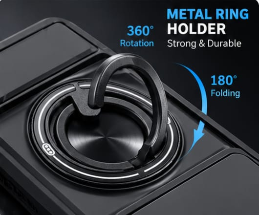 Vivo Y400 Pro 360° Rotating Magnetic Ring Stand Phone Case