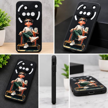 Nothing Phone 3a Cool Boy Lifestyle Graphic Premium Phone Case – Black