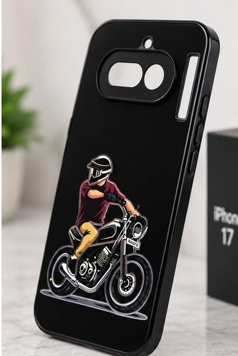 Nothing Phone 4a Stylish Biker Graphic Premium Phone Case