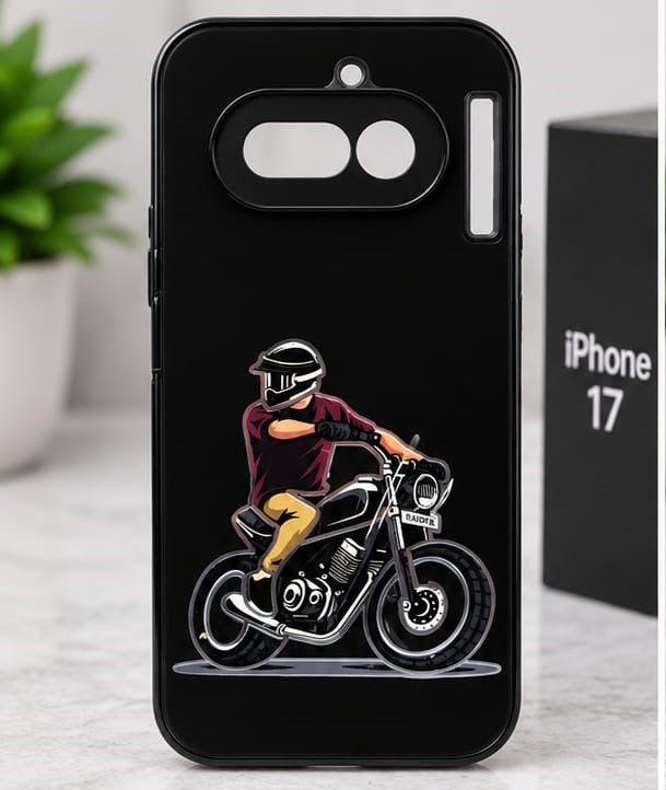 Nothing Phone 4a Stylish Biker Graphic Premium Phone Case
